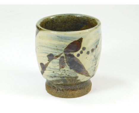 MATTHEW FOSTER. A Matthew Foster, Leach Pottery yunomi. Personal & Pottery mark. Height 9cm.  Please note that all items in t