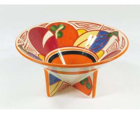 WEDGWOOD CLARICE CLIFF. A Wedgwood Clarice Cliff Collection 'Melon' Pattern bowl. Wedgwood printed stamps. Diameter 18cm.  Pl