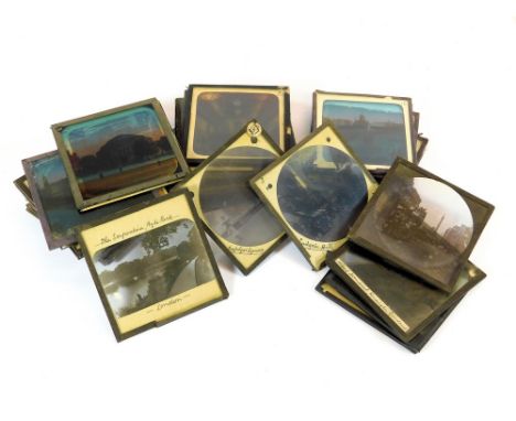 LANTERN SLIDES OF LONDON. Forty-six, late 19th century, glass lantern slides of London views. All real photographs or from ph