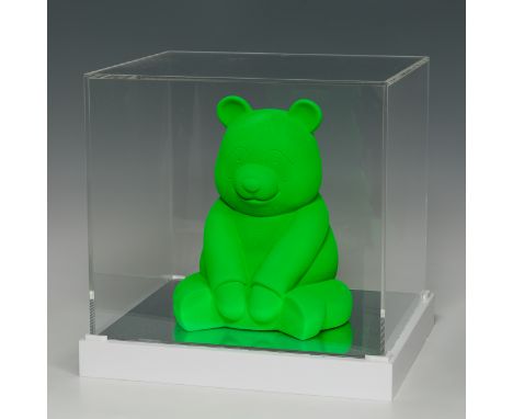 HIRO ANDO (Japan 1973)."Mology pandasanGreen", 2011,Mixed media and polychrome pigment (cast resin). Exemplary 1/8.With prote