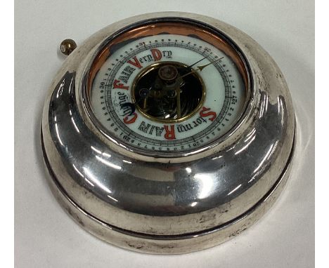 Chester: A rare silver barometer. 1916. Approx. 217 grams. Est. £100 - £150.