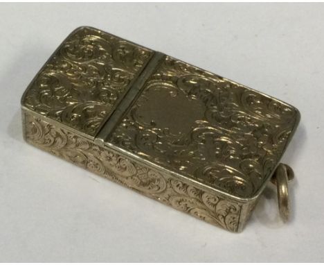 A Victorian silver gilt combination vesta case / snuff box. London 1838. By Charles Rawlings & William Sumners. Approx. 23 gr