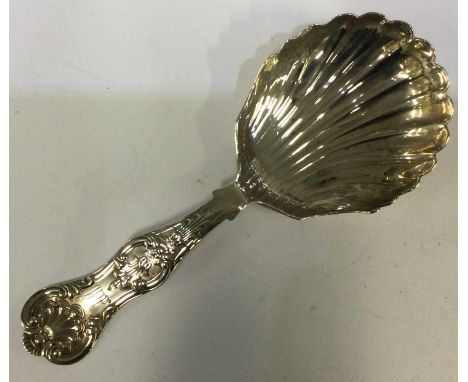 GLASGOW: A large Victorian silver caddy spoon. 1856. By Wilson & Sharp. Approx. 17 grams. Est. £60 - £80.