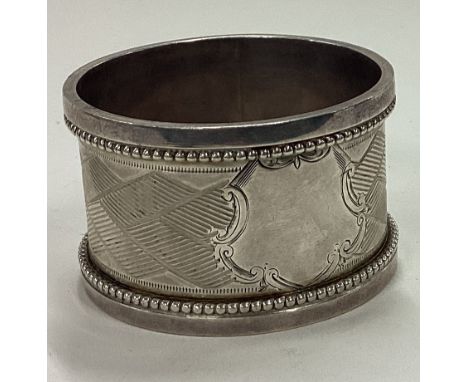 CHESTER: An engine turned silver napkin ring. 1906. By Cohen Charles. Approx. 45 grams. Est. £40 - £60.