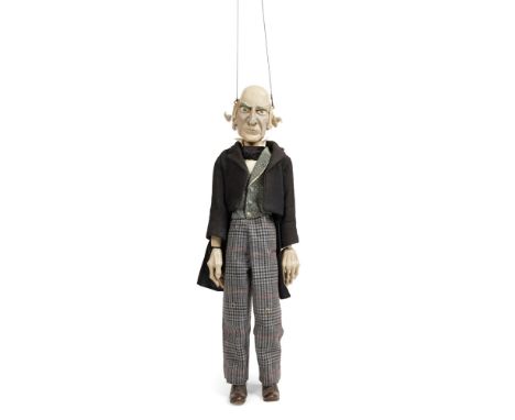 WALDO SULLIVAN LANCHESTER (1897-1978)  TWO ENGLISH MARIONETTES, EARLY 20TH CENTURY   comprising METHUSELAH, Scottish bog oak 