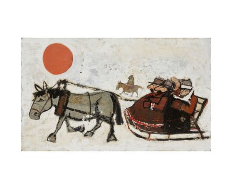 JOHN BURNINGHAM (B. 1936)  'TRUBLOFF': TRUBLOFF CAUTIOUSLY CAME OUT FROM THE OLD GYPSY'S POCKET...   Ink, tissue paper and pa