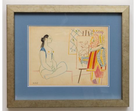 Pablo Picasso, Spanish (1881 - 1973)  "La Comedie Humaine," lithograph, published by Teriade, Paris 1964, with certificate of