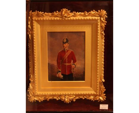 ADDENDUM: OVER-PAINTED PHOTOGRAPHS: Ernest M. Congdon. Three-quarter length portrait of a late Victorian Royal Marine officer