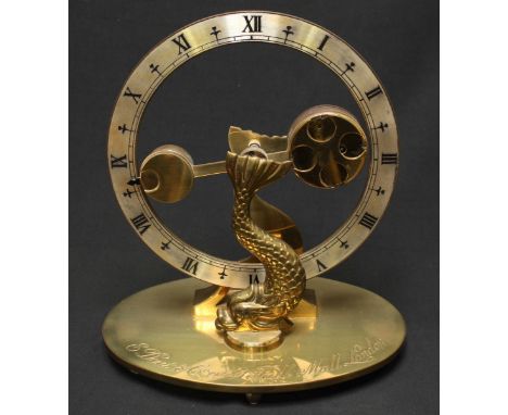 An unusual contemporary mystery clock by E Dent & Co of London - The Mysterious Circulator or Chronological Equilibrium compo