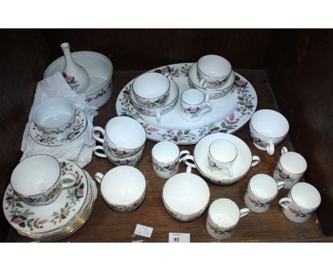 SECTIONS 39 & 40 - An extensive Wedgwood 'Hathaway Rose' pattern tea, coffee and dinner service, including teacups, coffee ca