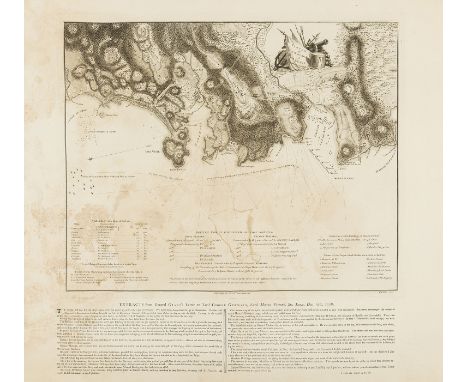 Caribbean.- Battle of St. Lucia.- Faden (William) Sketch of Part of the Island of Ste. Lucie, map by Lt. G.V. Hart, assistant