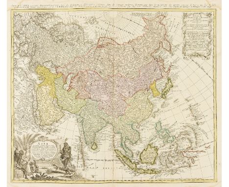 Asia.- Homann Heirs. Asia Secundum Legitimas Projectionis Stereographicae Regulas et Juxta Recentissimas Observationes..., de