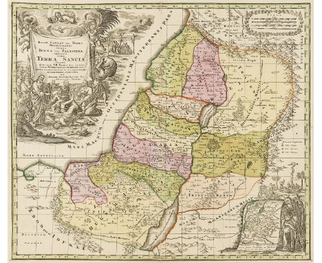 Holy Land.- Seutter (Matthäus) Regio Canaan seu Terra Promissionis Postea Judaea vel Palaestina Nominata Hodie Terra Sancta, 