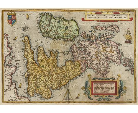 British Isles.- Ortelius (Abraham) Angliae, Scotiae, et Hiberniae, sive Britannicar Insularum Descriptio, Ortelius' earliest 