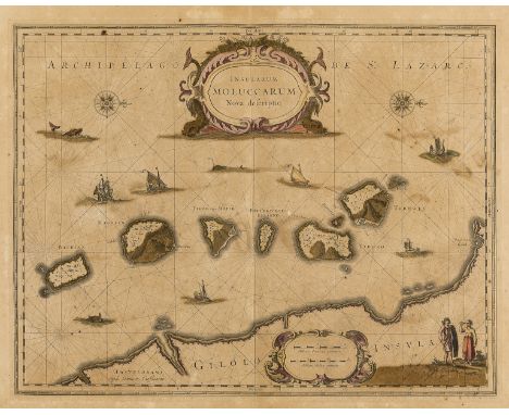 Asia.- Southeast Asia.- Spice Islands.- Jansson (Jan) Insularum Moluccarum Nova Descriptio, map of the Spice Islands, the cor