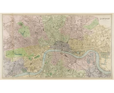 London.- Davies (Benjamin Rees) London, engraving with hand-colouring, platemark 480 x 600 mm. (18 7/8 x 23 5/8 in), sheet 45