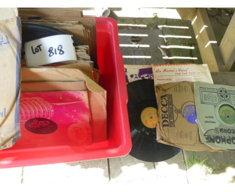Records : Good interesting box of 78's incudes Presley, Haley, Little Richard, plus many different labels, single sides, priv
