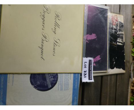 Records : Rolling Stones x 3 cherished UK 1st press LP's, Aftermath - mono, Beggars Banquet unboxed Decca stereo, Sticky Fing