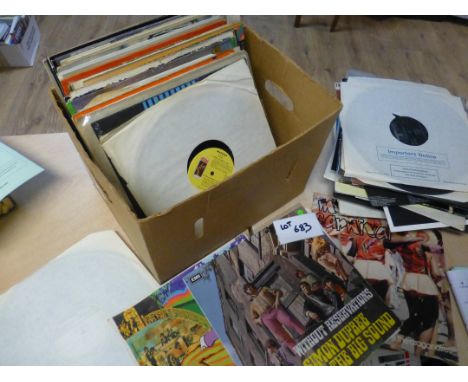 Records : Perfect lot for a dealer/big collector - a whole box of records and sleeves but none marry up - includes Beatles, R