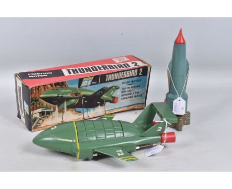 A BOXED JR21 TOYS (J ROSENTHAL) THUNDERBIRD 2, friction drive (working) plastic model, appears complete and in good condition
