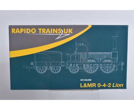 A BOXED OO GAUGE RAPIDO TRAINS UK MODEL LOCOMOTIVE, Liverpool &amp; Manchester Railway 'Lion', 1980's condition, DC/Silent, m