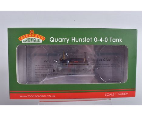 A BOXED BACHMANN NARROW GAUGE OO9 QUARRY HUNSLET 0-4-0 TANK, 'Nesta', Penrhyn Quarry Lined Black, model no. 391-052, in like 