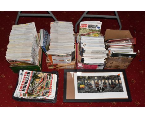 A QUANTITY OF RAILWAY MODELLING BOOKS, GUIDES AND MAGAZINES, guides for assorted scales, styles, eras and countries, catalogu