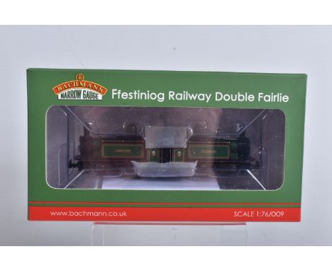 A BOXED BACHMANN NARROW GAUGE OO9 FFESTINIOG RAILWAY DOUBLE FAIRLIE,  'Merddin Emrys' FR Lined Green, model no. 391-100, in l