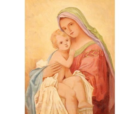 Vince Hende (1892-1957) Madonna met kind. Hierbij doek, vrouw, door Janossy K. en doek, Christus door Kammerer J. driemaal do