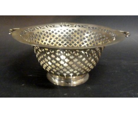 A Birmingham Silver Two Handled Bowl by William Hutton & Sons, of pierced form, 6 ozs.