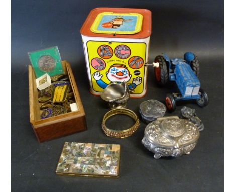 A Silver and Enamel Masonic Medallion, together with a collection of other items to include badges and other items