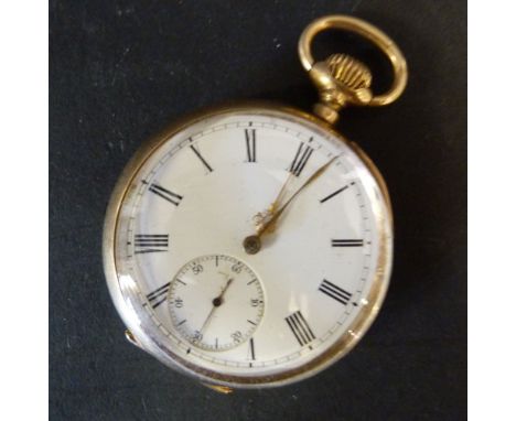 A 14ct. Gold Pocket Watch, the case inscribed International Watch Company, the enamel dial with Roman numerals and subsidiary