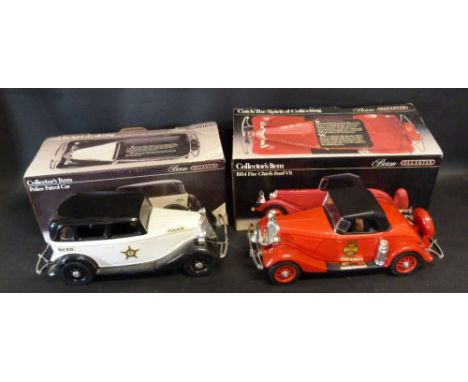 A James Beam Decanter (Full) In The Form Of A Police Patrol Car, within original box together with another similar in the for