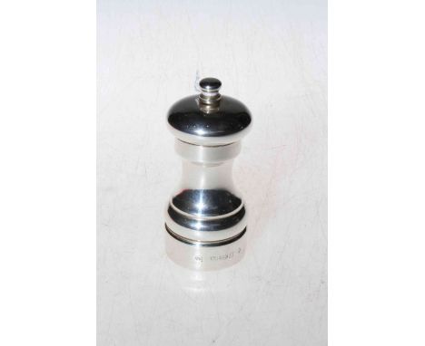 Hallmarked silver pepper grinder