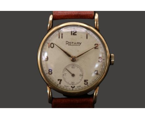Rotary vintage 1960's 9ct gold gentlemen's watch with 15 jewel manual wind Swiss movement. 30mm case size. 