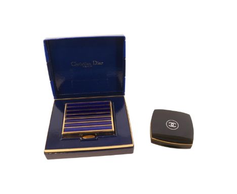 Christian Dior of Paris Refillable Luxury Powder Compact Boxed and a Chanel Compact 