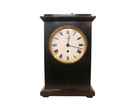 Georgian Barwise of London Bracket clock in Slate Case with Brass movement and roman numeral dial. Complete with Key. 36cm in