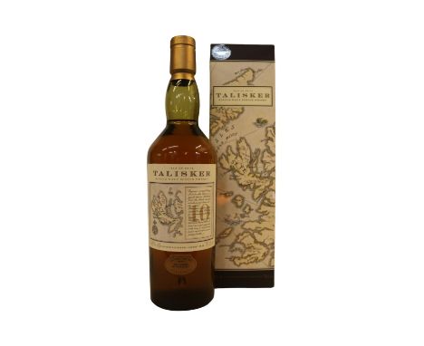 Talisker Isle of Skye Single Malt Scotch Whisky 10 Year Old Map Label with original box 70cl 45.8% Vol 