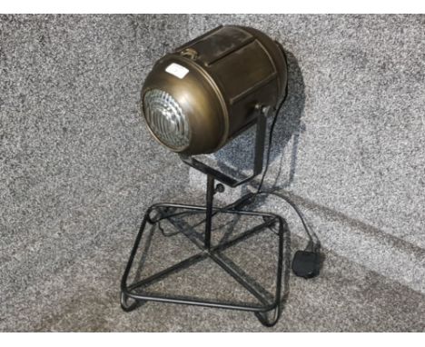 A metal industrial style rotating floor lamp 55cm high.