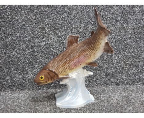 A Goebel West Germany ceramic sculpture of a trout.