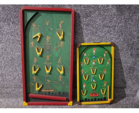 Two football bagatelle boards.