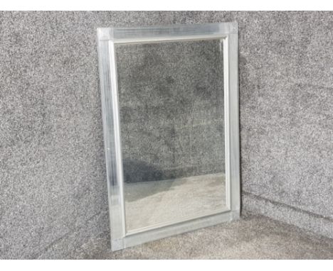 Modern contemporary mirror, nearly all glass including most of frame, 74.5x105cm