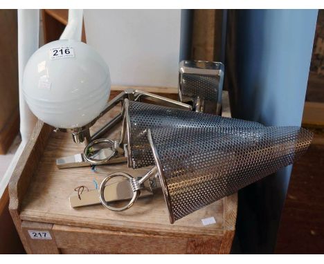Collection of chrome light fittings