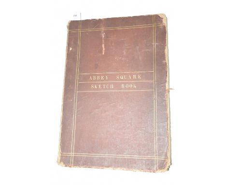 'The Abbey square sketch book' John Douglas architect volume II, with numerous black and white illustrations of buildings, fu