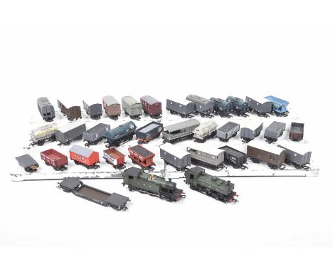 Two unboxed tank locomotivesComprising a Bachmann 0-6-0 locomotive no. 3705 in green GWR livery and unnamed 2-6-2 locomotive 