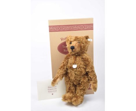 A boxed Steiff 1905 teddy bearRed/brown mohair 'Teddy Girl', white tag 404306 limited edition no. 2770/6000 with certificate 