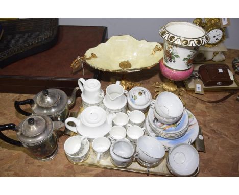 A mixed group of ceramics and metal wareTo include a Wedgwood coffee and tea service, a a Kutani Japanese egg shell porcelain