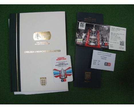 2018 FA Cup Final Chelsea v Manchester United, Royal Box Wembley Suite, Limited Edition 500 hardback programme, two team shee
