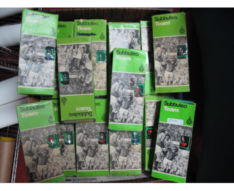 Subbuteo C100 Boxed Football Teams, Scotland, Wales, West Ham, Aberdeen, Huddersfield, Stoke, etc (14)