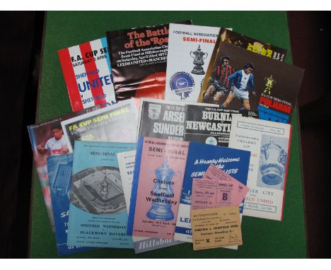 F.A Cup Semi Final Programmes To Include 66 Chelsea v. Sheffield Wednesday Plus Ticket, 63 Leicester v. Liverpool plus two ti